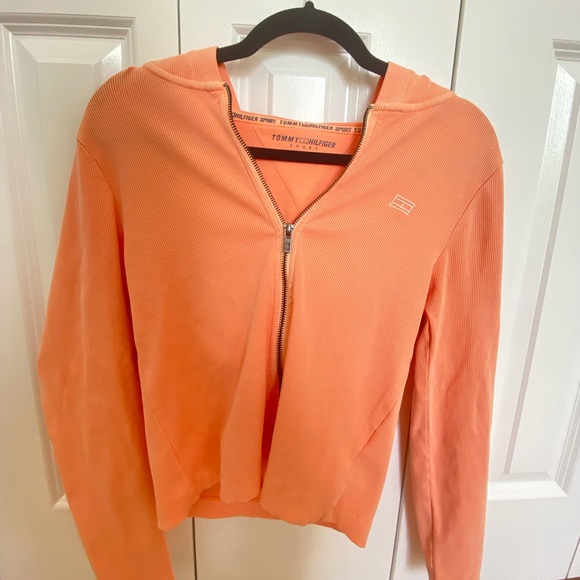 Tommy Hilfiger Sport women’s orange/salmon zip up jacket. - Picture 1 of 1